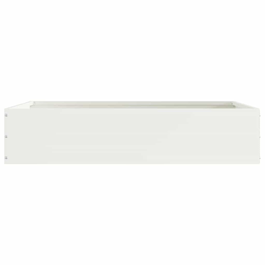 vidaXL Krawężnik do trawnika 6 pcs Biały 60 x 60 x 13 cm Stal