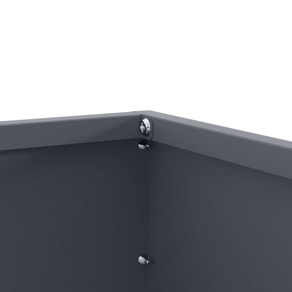 vidaXL Krawężnik do trawnika Antracyt 60 x 60 x 13 cm Stal