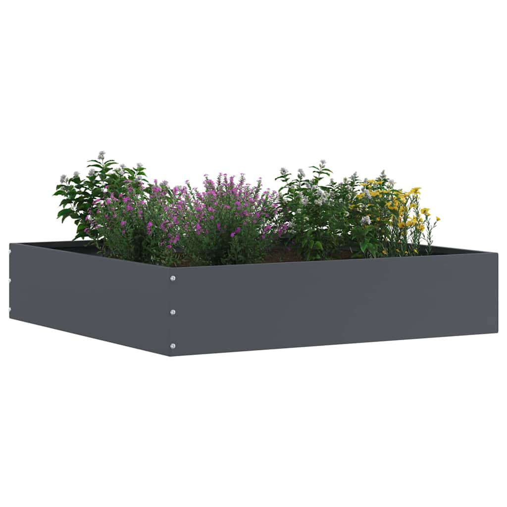 vidaXL Krawężnik do trawnika 6 pcs Antracyt 60 x 60 x 13 cm Stal