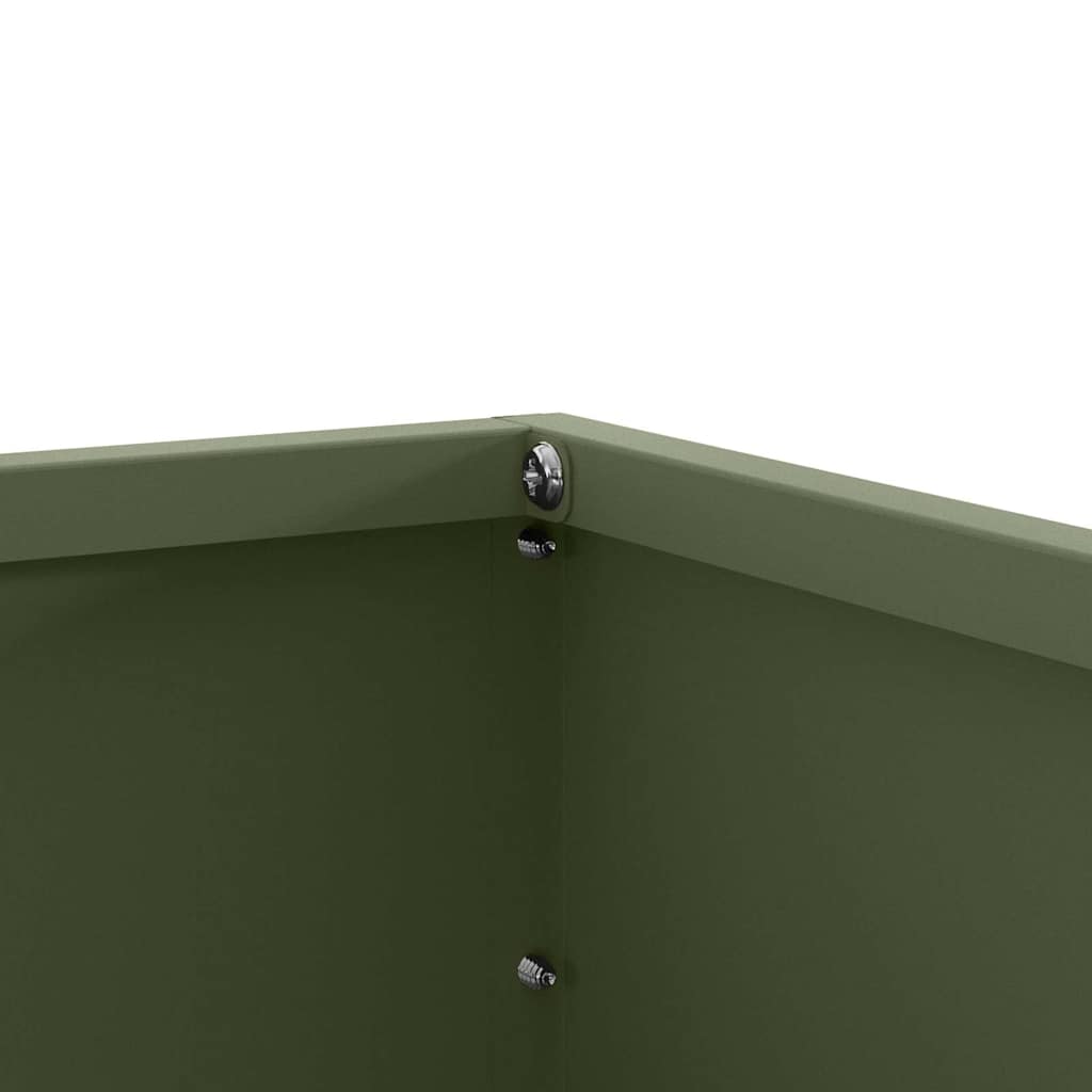 vidaXL Krawężnik do trawnika 6 pcs Zielony oliwkowy 60 x 60 x 13 cm