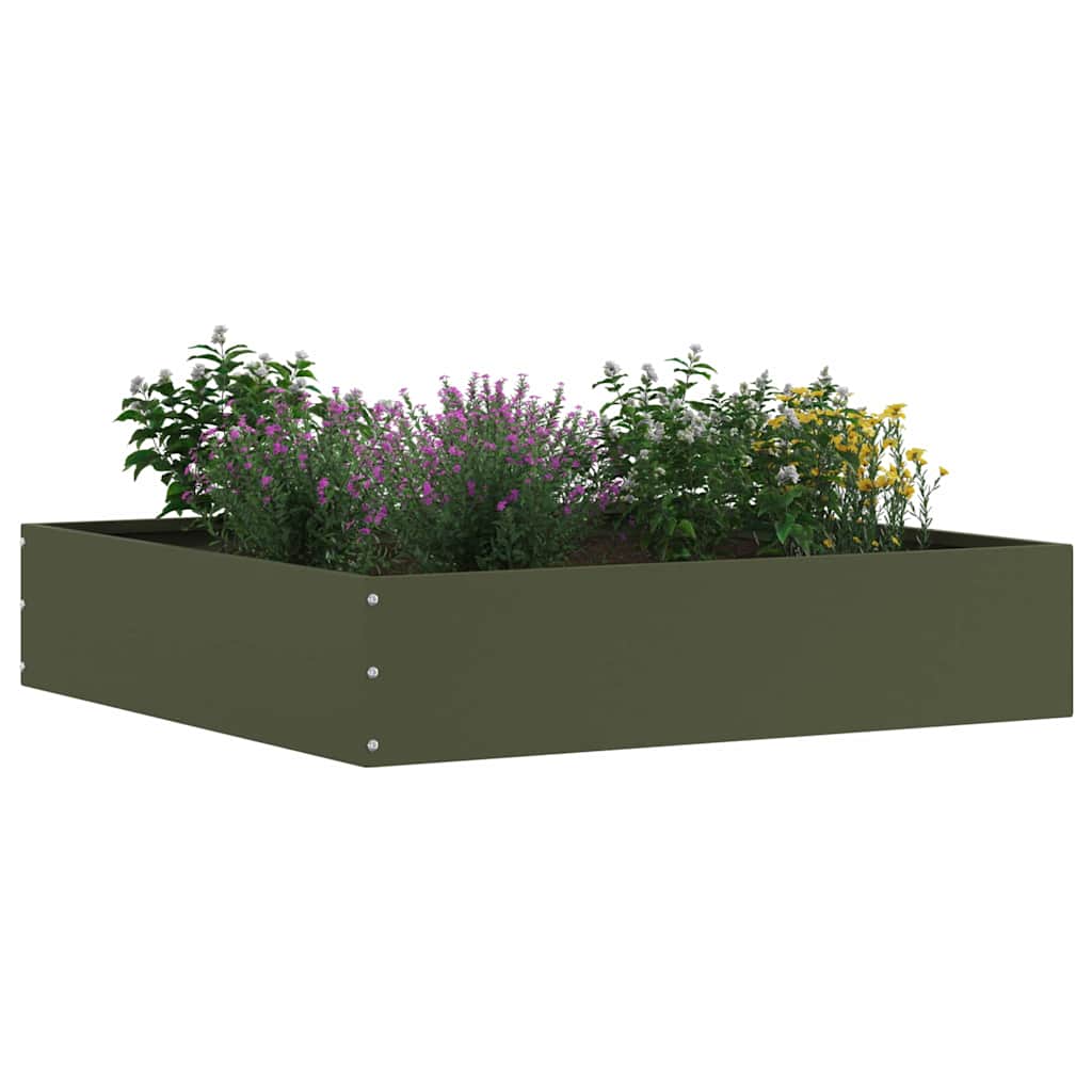 vidaXL Krawężnik do trawnika 6 pcs Zielony oliwkowy 60 x 60 x 13 cm