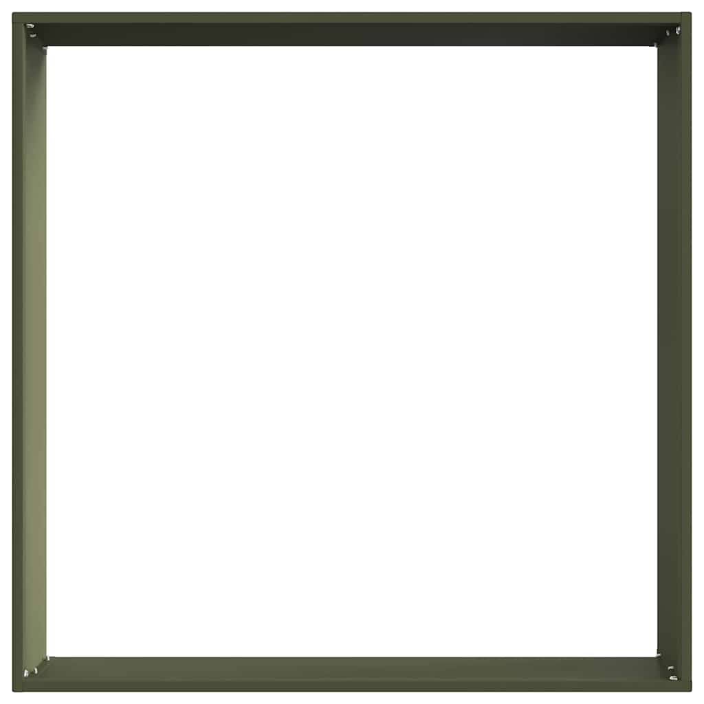 vidaXL Krawężnik do trawnika 6 pcs Zielony oliwkowy 60 x 60 x 13 cm