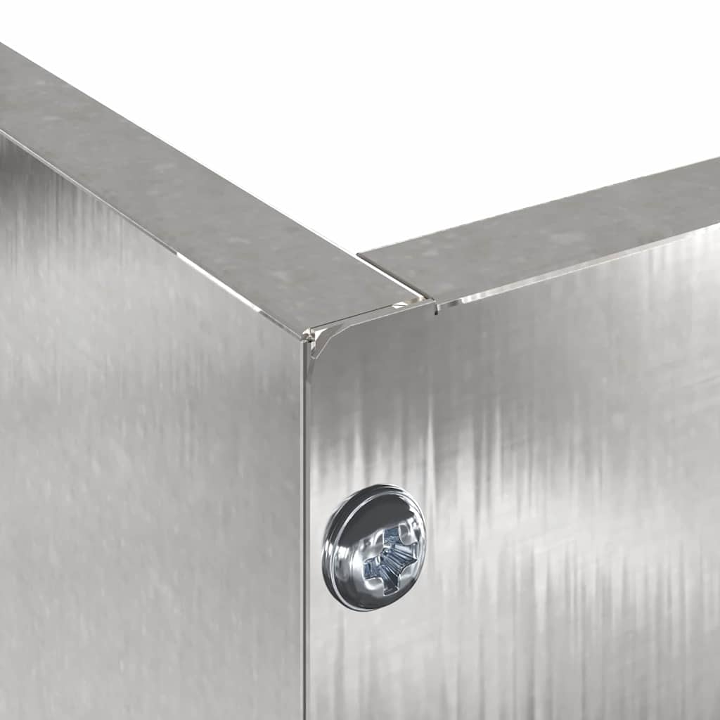 vidaXL Krawężnik do trawnika Srebrny 60 x 60 x 13 cm Stal nierdzewna