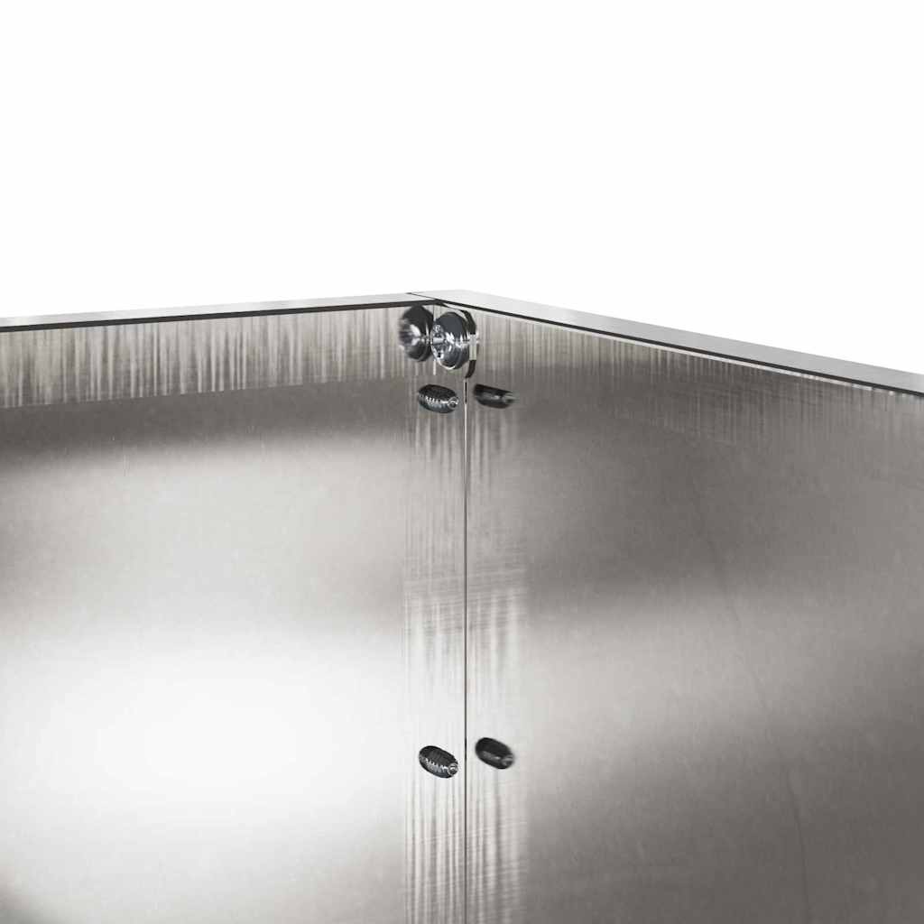 vidaXL Krawężnik do trawnika Srebrny 60 x 60 x 13 cm Stal nierdzewna