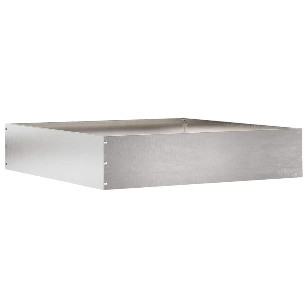 vidaXL Krawężnik do trawnika Srebrny 60 x 60 x 13 cm Stal nierdzewna