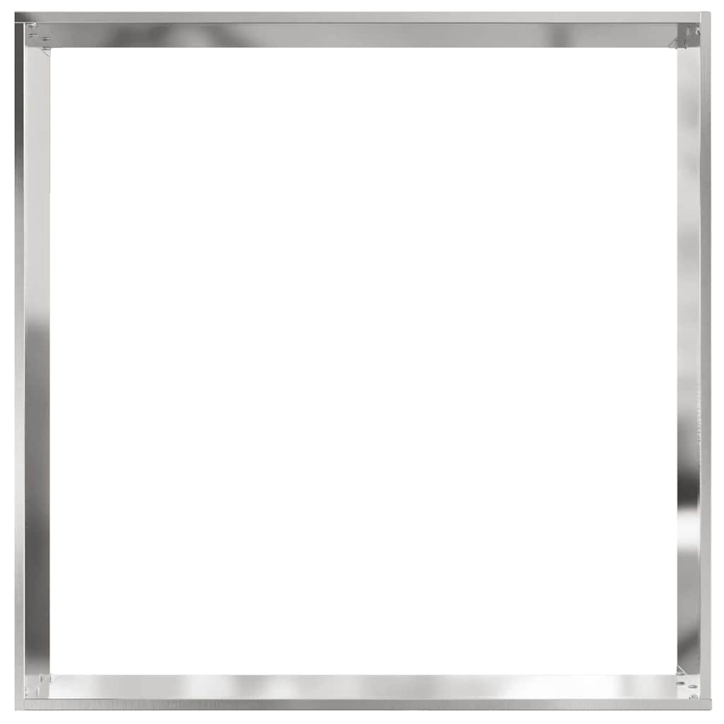 vidaXL Krawężnik do trawnika Srebrny 60 x 60 x 13 cm Stal nierdzewna