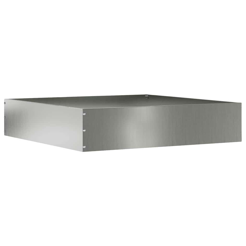 vidaXL Krawężnik do trawnika 6 pcs Srebrny 60 x 60 x 13 cm