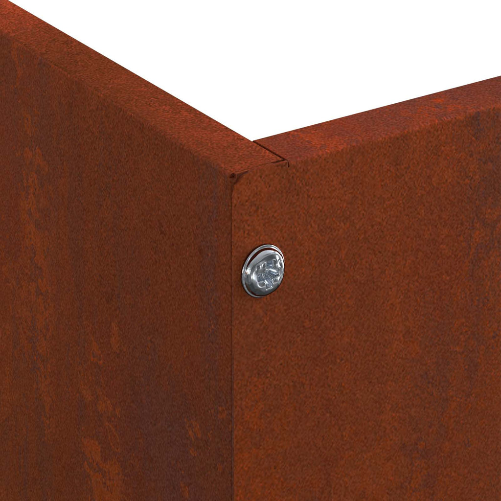 vidaXL Krawężnik do trawnika 6 pcs Rdzawy 60 x 60 x 13 cm
