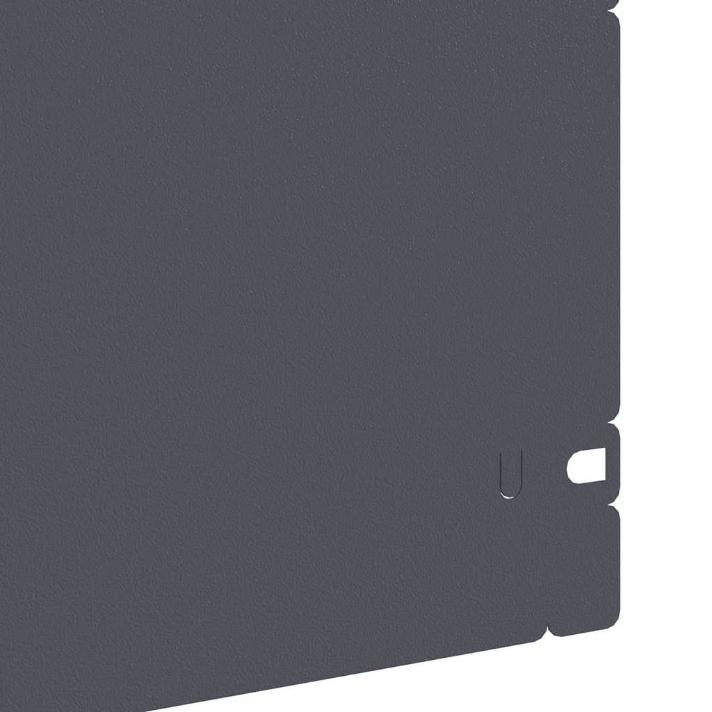 vidaXL Obrzeża trawnikowe 30 pcs Antracyt 103 x 0,05 x 22 cm Stal