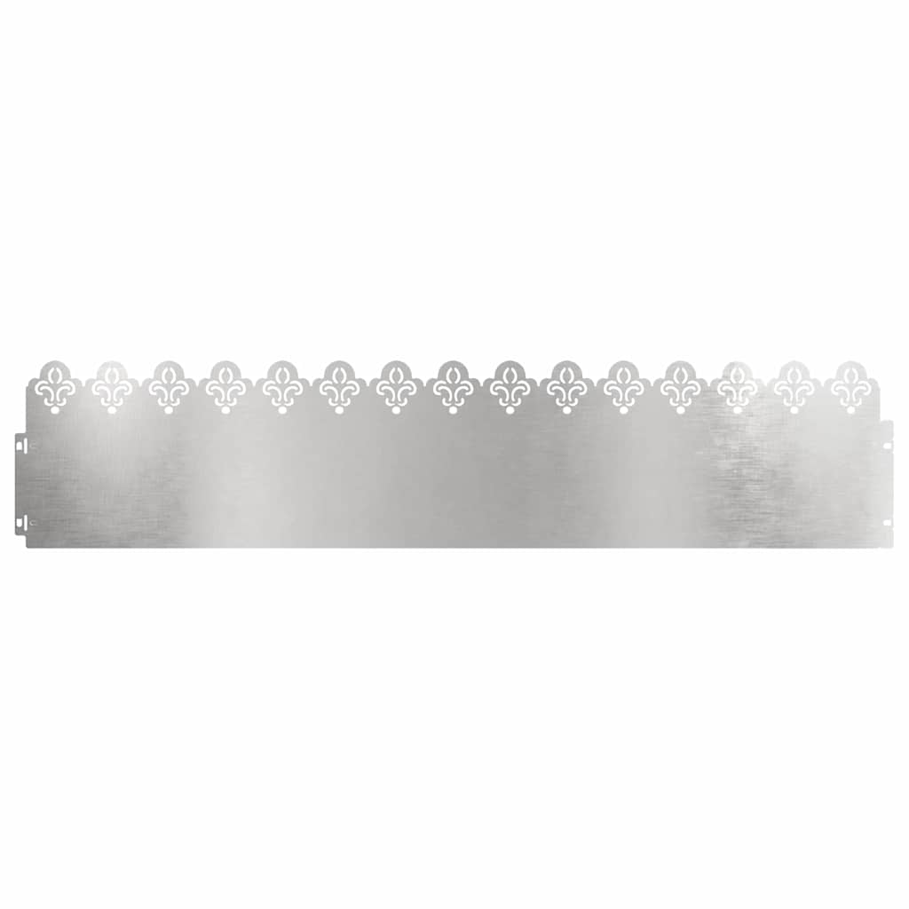 vidaXL Obrzeża trawnikowe 30 pcs Srebrny 103 x 0,05 x 22 cm