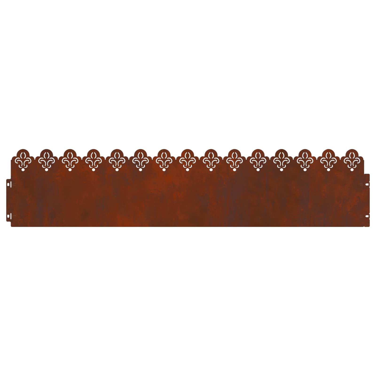 vidaXL Obrzeża trawnikowe 30 pcs Rdzawy 103 x 0,05 x 22 cm