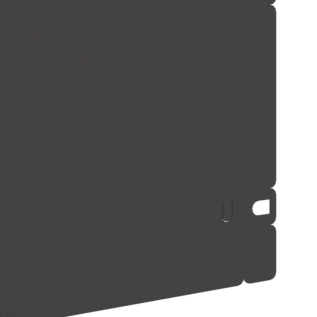 vidaXL Obrzeża trawnikowe 20 pcs Czarny 103 x 0,05 x 22 cm Stal
