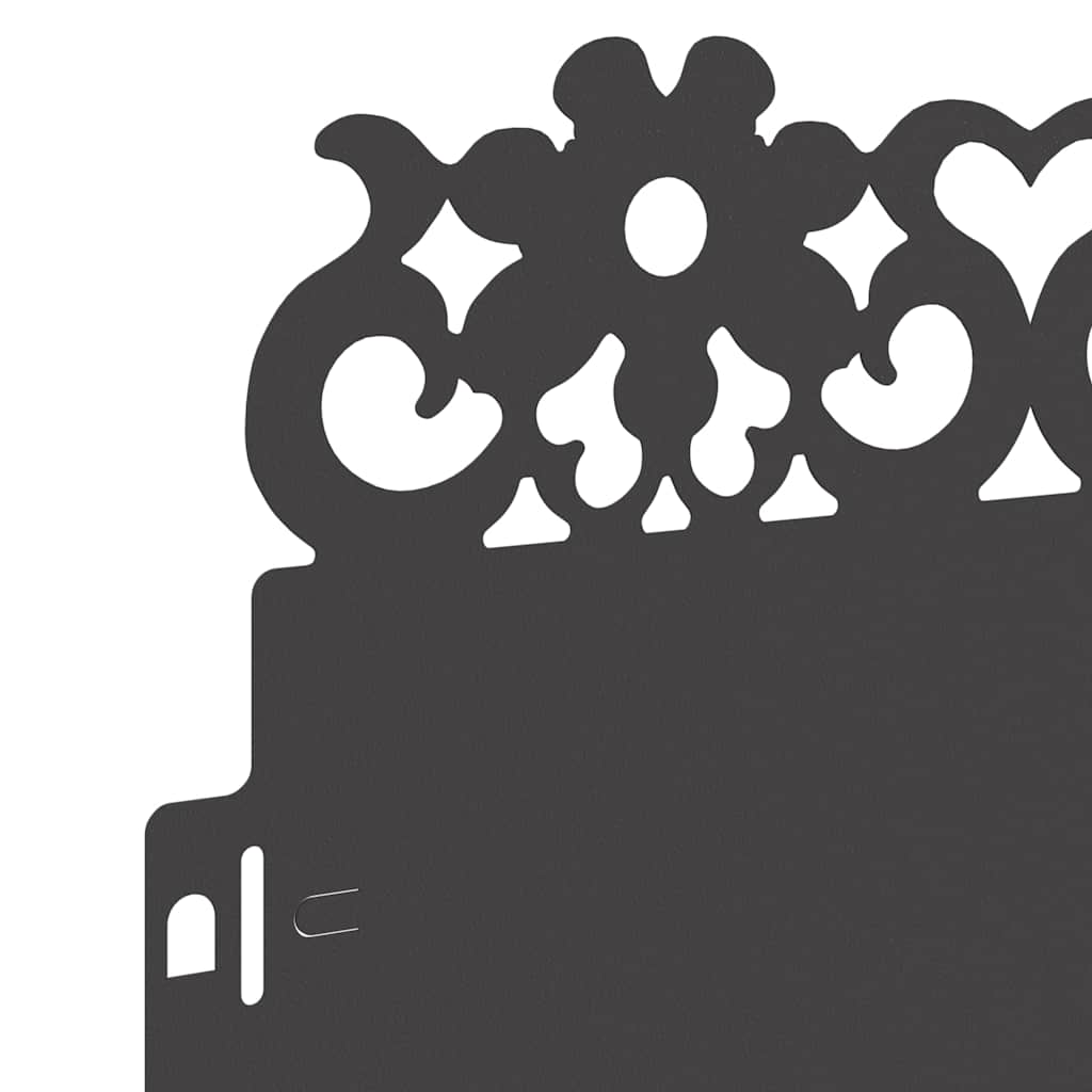 vidaXL Obrzeża trawnikowe 30 pcs Czarny 103 x 0,05 x 22 cm Stal