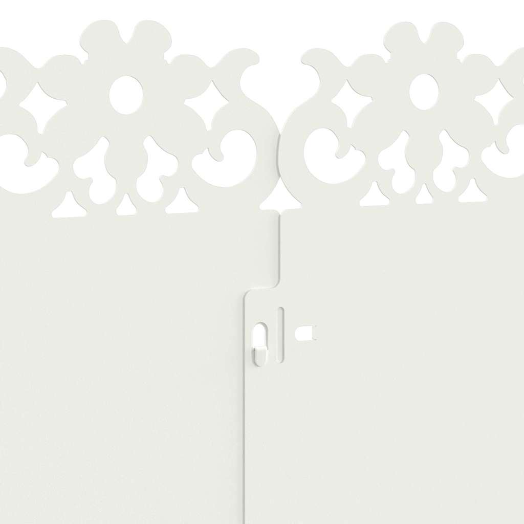 vidaXL Obrzeża trawnikowe 30 pcs Biały 103 x 0,05 x 22 cm Stal