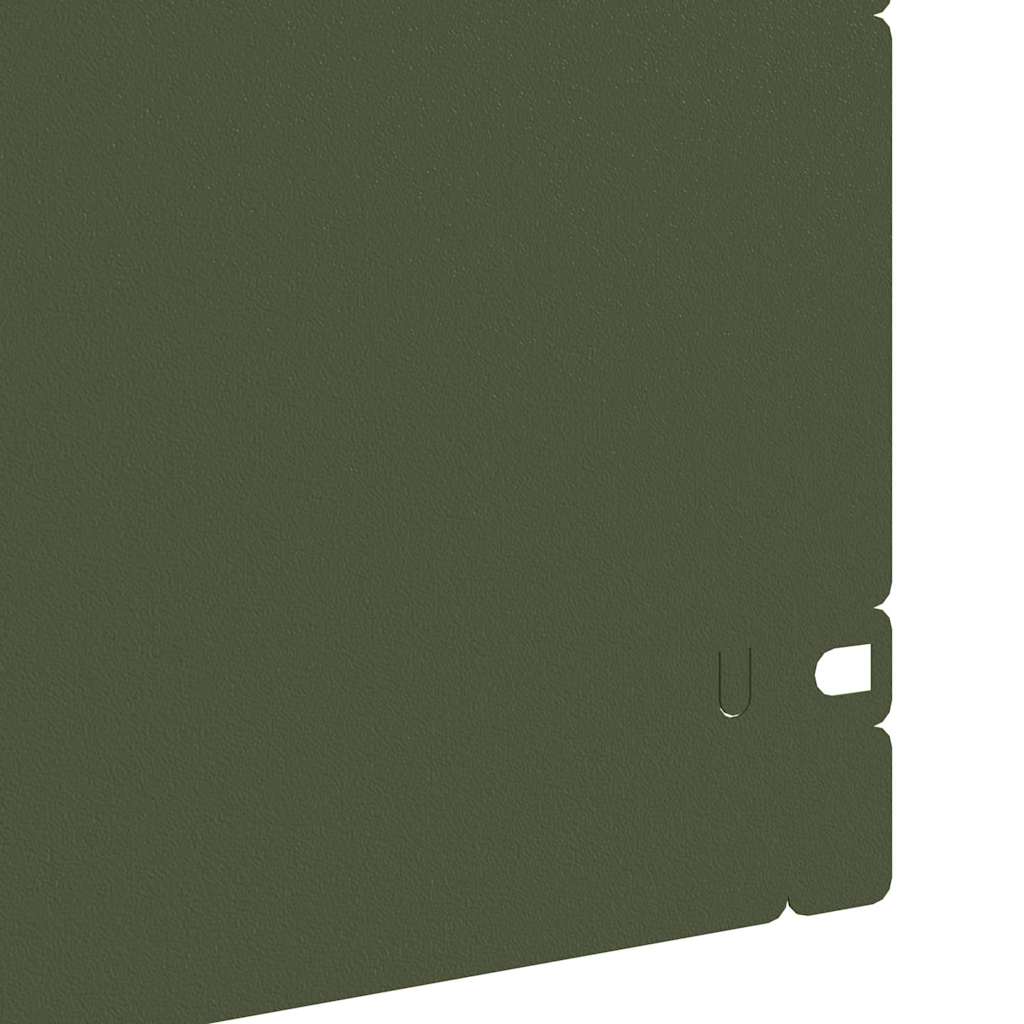 vidaXL Obrzeża trawnikowe 30 pcs Zielony oliwkowy 103 x 0,05 x 22 cm
