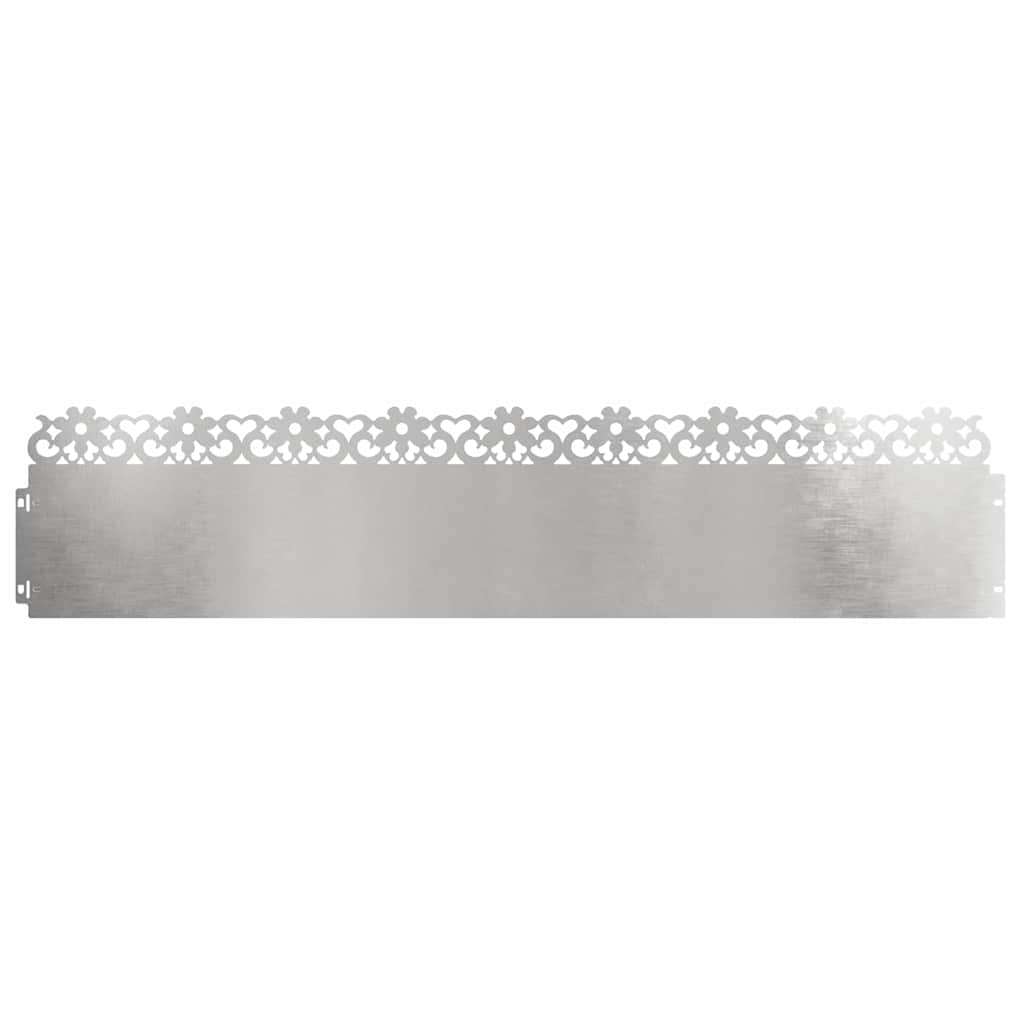 vidaXL Obrzeża trawnikowe 10 pcs Srebrny 103 x 0,05 x 22 cm