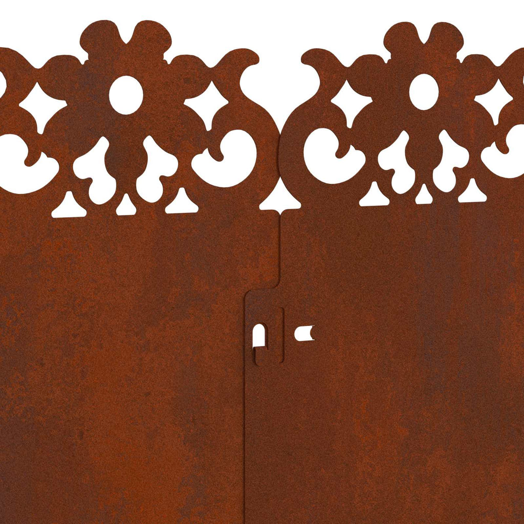 vidaXL Obrzeża trawnikowe 30 pcs Rdzawy 103 x 0,05 x 22 cm