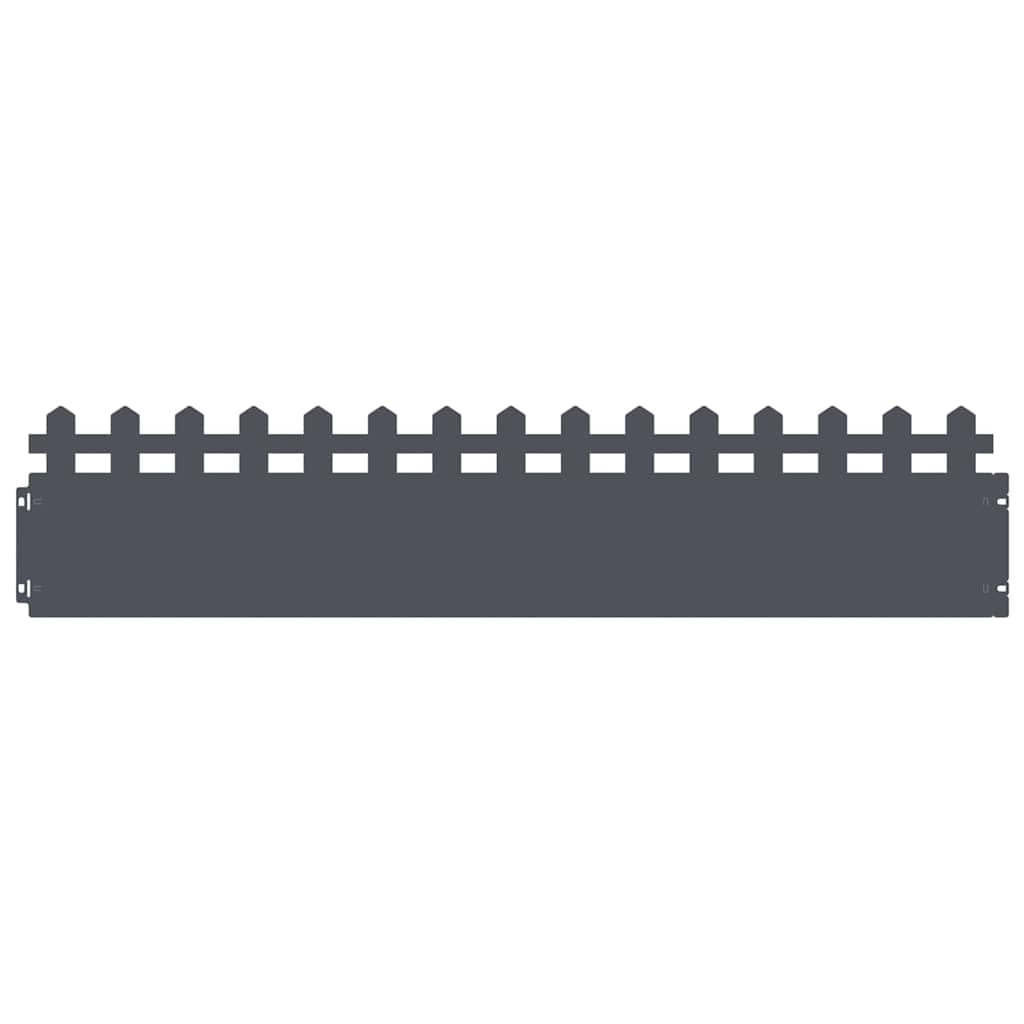 vidaXL Obrzeża trawnikowe 20 pcs Antracyt 103 x 0,05 x 22 cm Stal