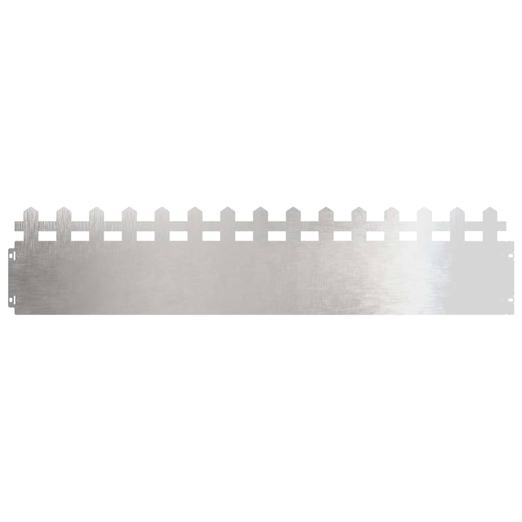 vidaXL Obrzeża trawnikowe 10 pcs Srebrny 103 x 0,05 x 22 cm