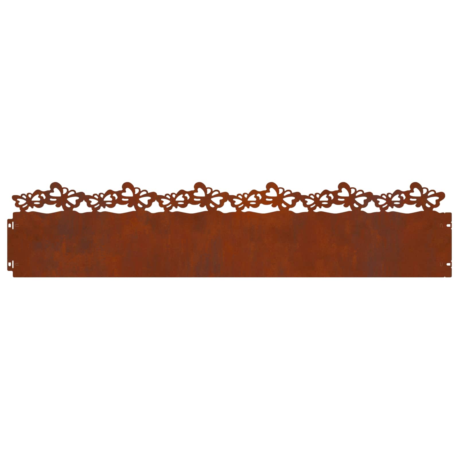vidaXL Obrzeża trawnikowe 30 pcs Rdzawy 103 x 0,05 x 22 cm