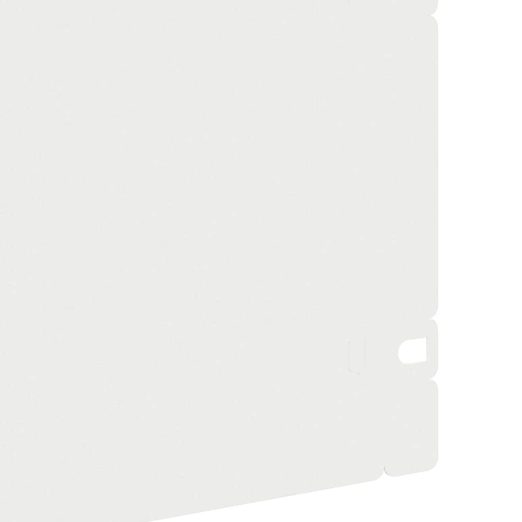 vidaXL Obrzeża trawnikowe 10 pcs Biały 103 x 0,05 x 22 cm Stal