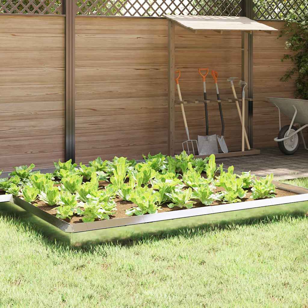 vidaXL Ogrodzenie ślimakowe Srebrny 50 x 3,5 x 25 cm Stal nierdzewna