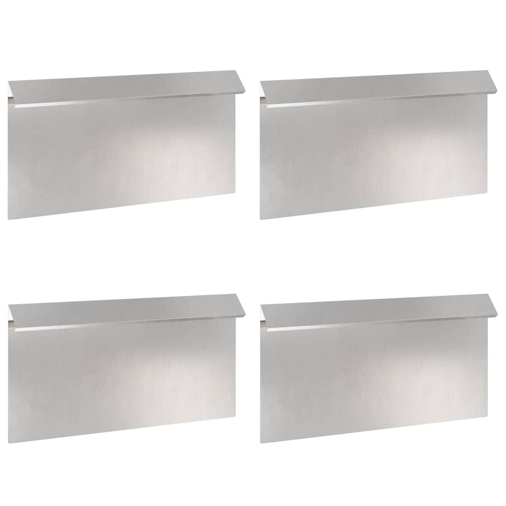 vidaXL Ogrodzenie ślimakowe 4 pcs Srebrny 50 x 3,5 x 25 cm