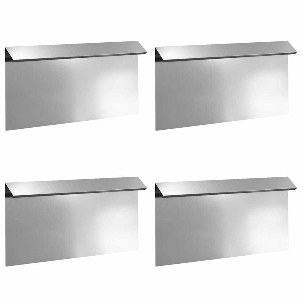 vidaXL Ogrodzenie ślimakowe 4 pcs Srebrny 50 x 3,5 x 25 cm