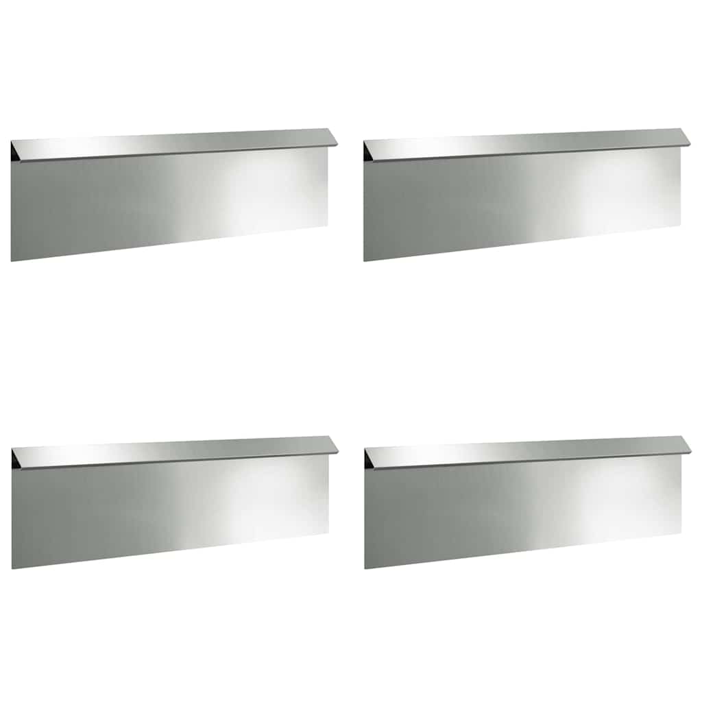 vidaXL Ogrodzenie ślimakowe 4 pcs Srebrny 100 x 3,5 x 25 cm