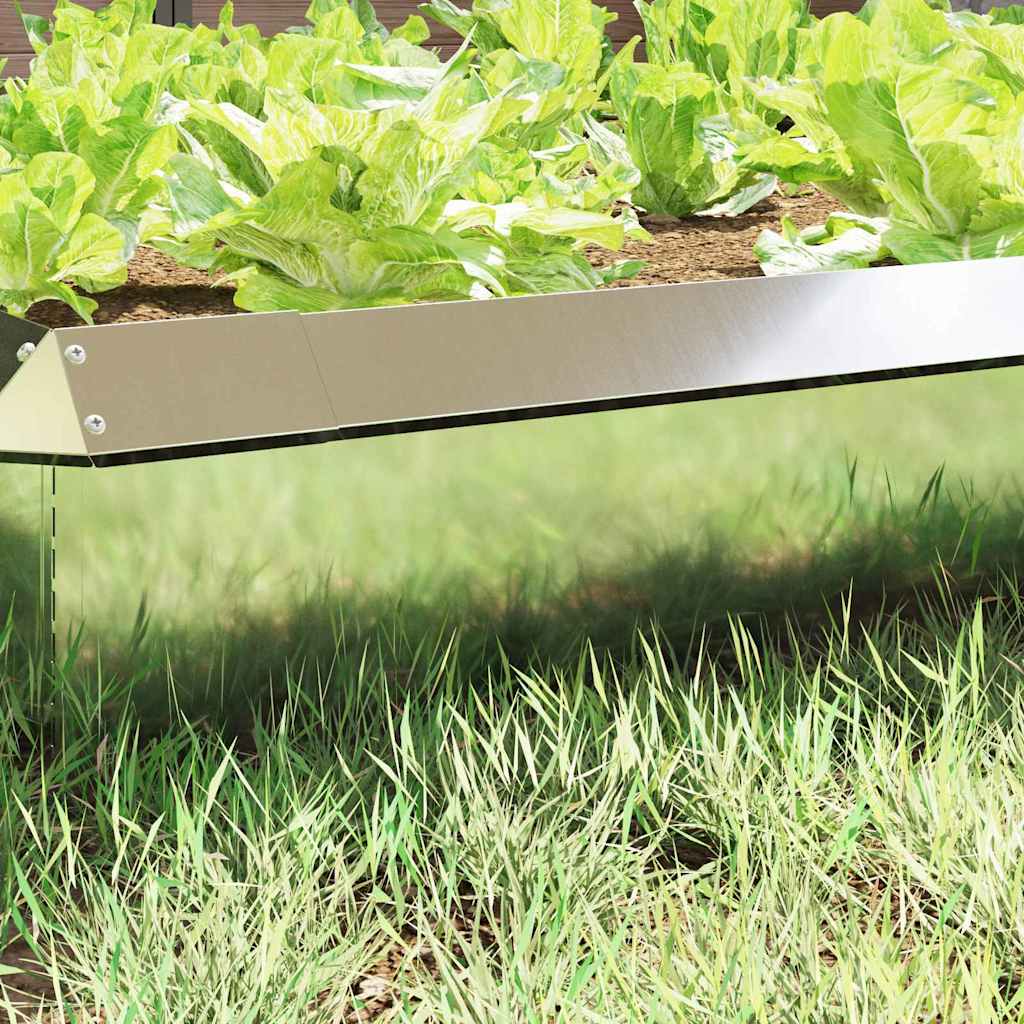 vidaXL Ogrodzenie ślimakowe 16 szt. 100 x 3,5 x 25 cm Stal ocynkowana