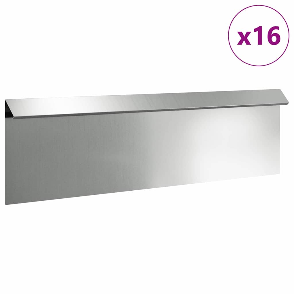 vidaXL Ogrodzenie ślimakowe 16 szt. 100 x 3,5 x 25 cm Stal ocynkowana
