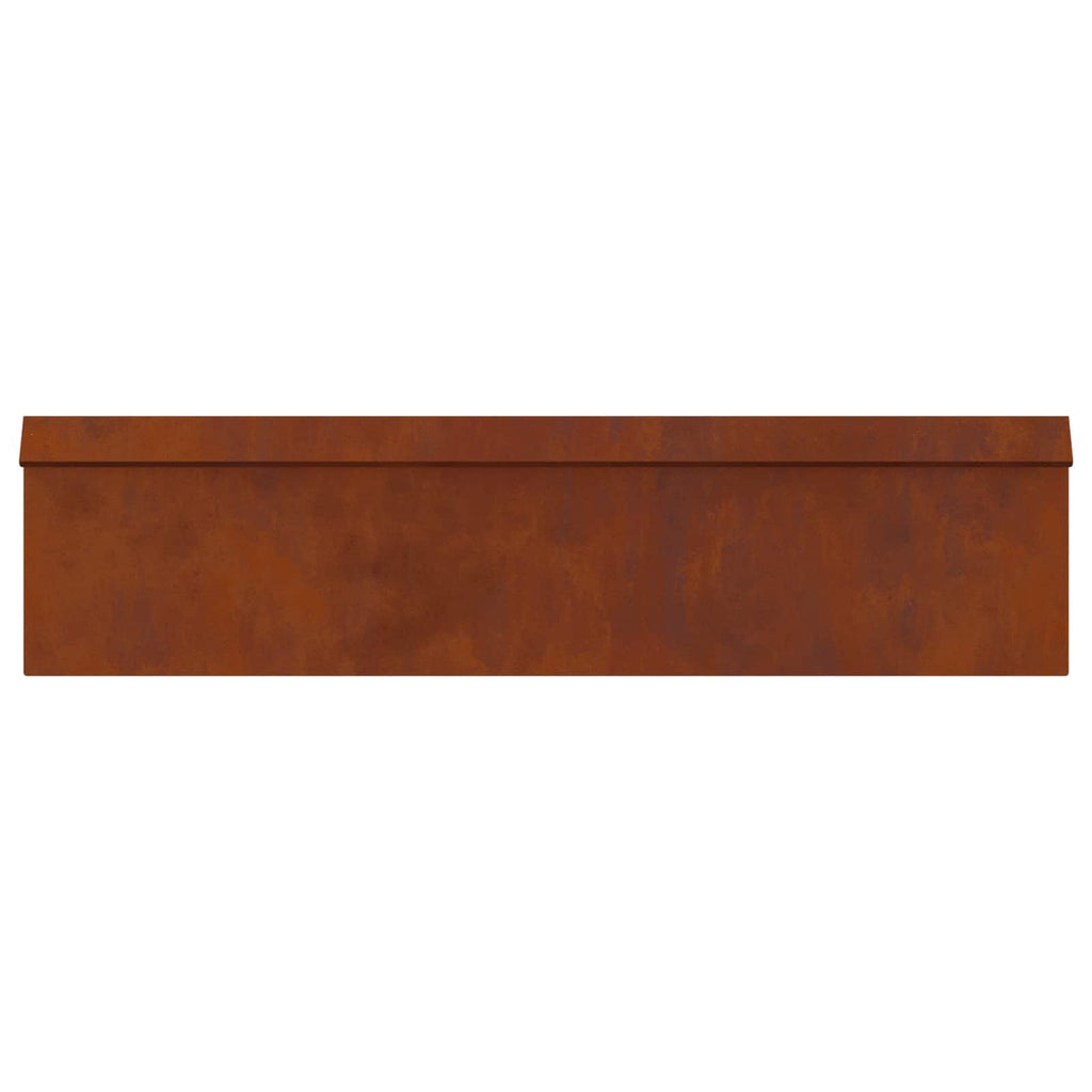 vidaXL Ogrodzenie ślimakowe 4 pcs Rdzawy 100 x 3,5 x 25 cm
