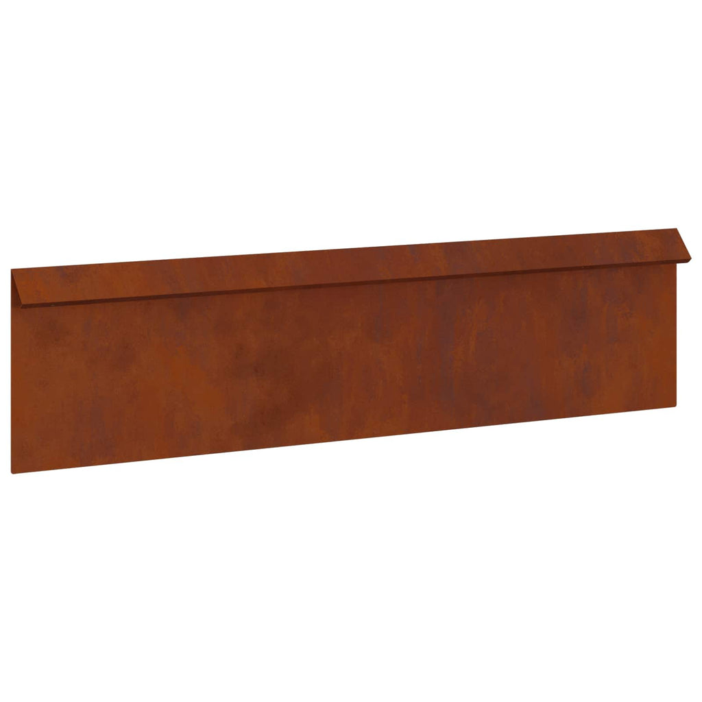 vidaXL Ogrodzenie ślimakowe 16 pcs Rdzawy 100 x 3,5 x 25 cm