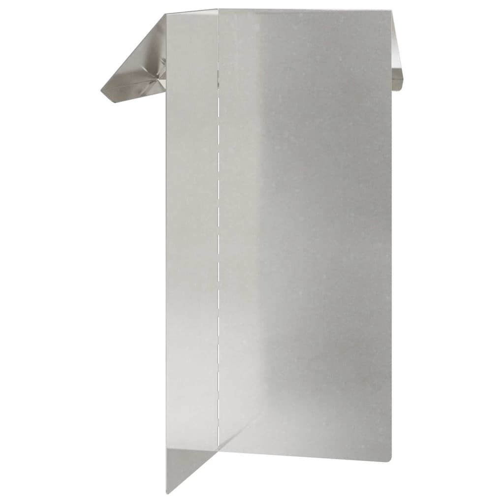 vidaXL Ogrodzenie ślimakowe 4 pcs Srebrny 13,5 x 13,5 x 25 cm