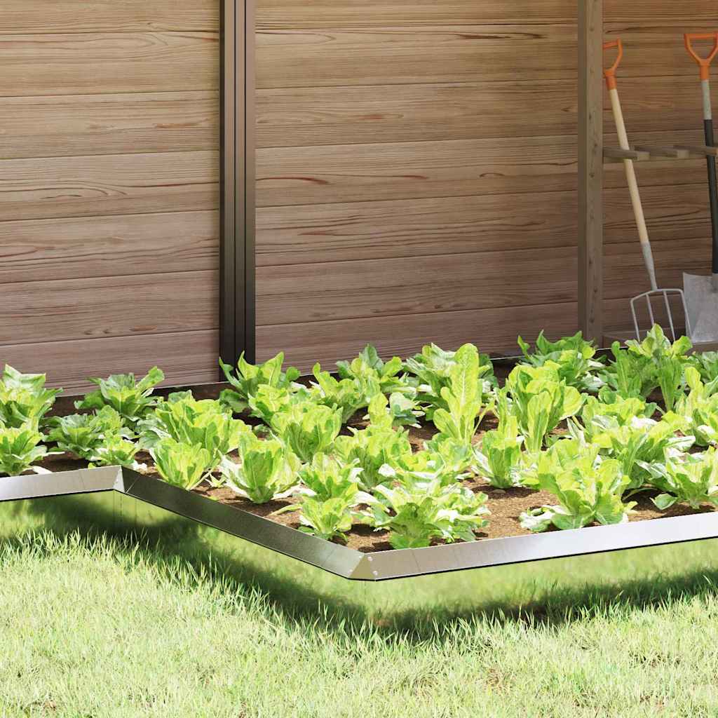 vidaXL Ogrodzenie ślimakowe 4 szt. 13,5 x 13,5 x 25 cm Stal ocynkowana