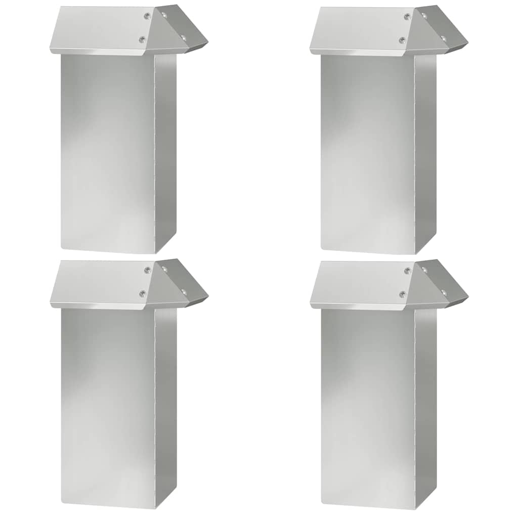 vidaXL Ogrodzenie ślimakowe 4 szt. 13,5 x 13,5 x 25 cm Stal ocynkowana