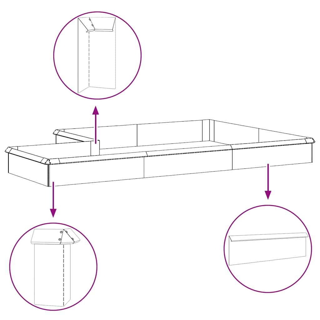vidaXL Ogrodzenie ślimakowe 4 szt. 13,5 x 13,5 x 25 cm Stal ocynkowana