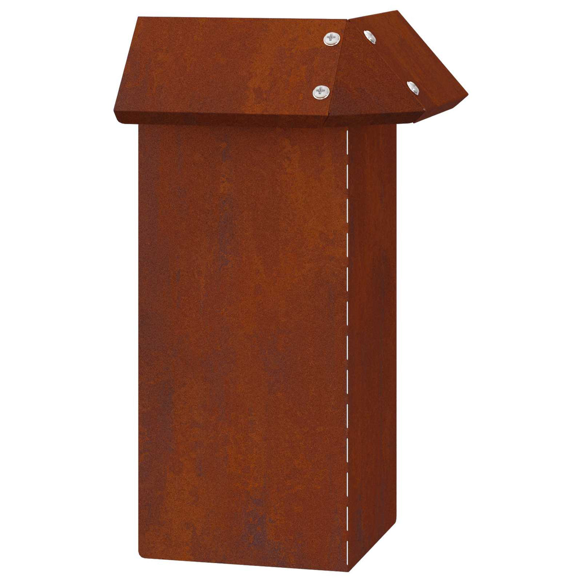 vidaXL Ogrodzenie ślimakowe 4 szt. 13,5 x 13,5 x 25 cm Rdzawy