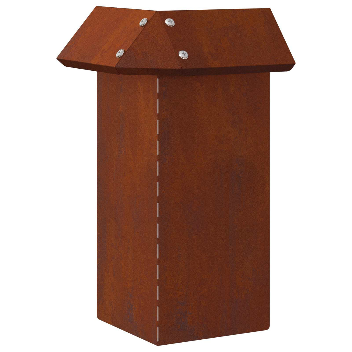 vidaXL Ogrodzenie ślimakowe 4 szt. 13,5 x 13,5 x 25 cm Rdzawy
