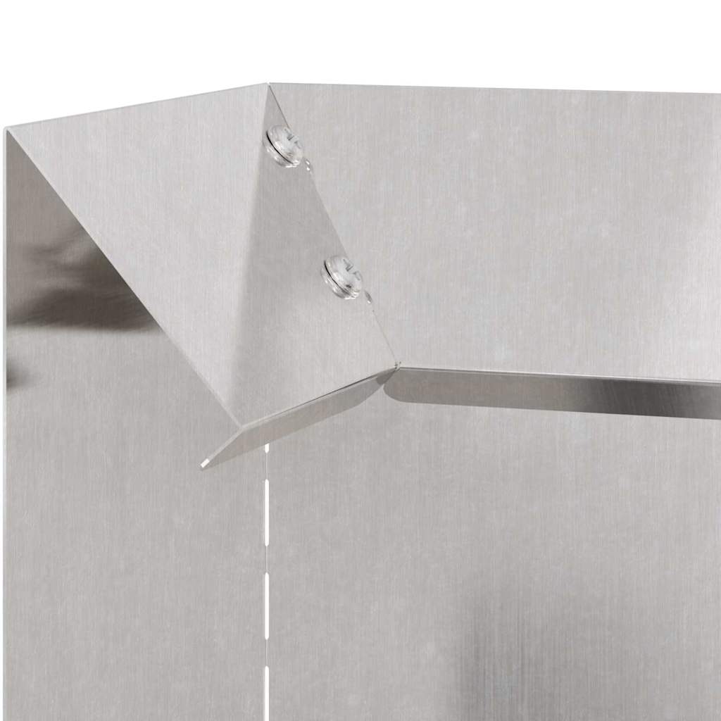 vidaXL Ogrodzenie ślimakowe Srebrny 10 x 10 x 25 cm Stal nierdzewna
