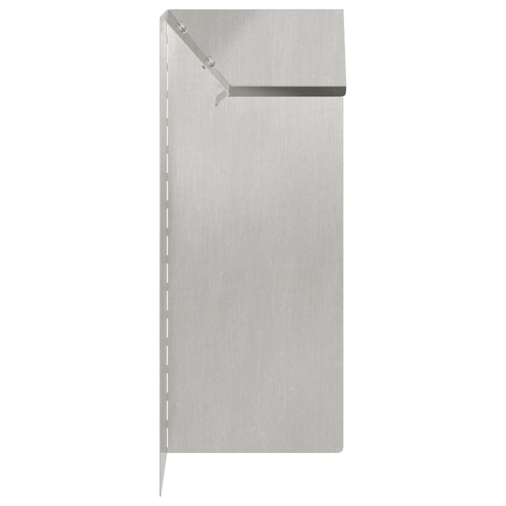 vidaXL Ogrodzenie ślimakowe Srebrny 10 x 10 x 25 cm Stal nierdzewna