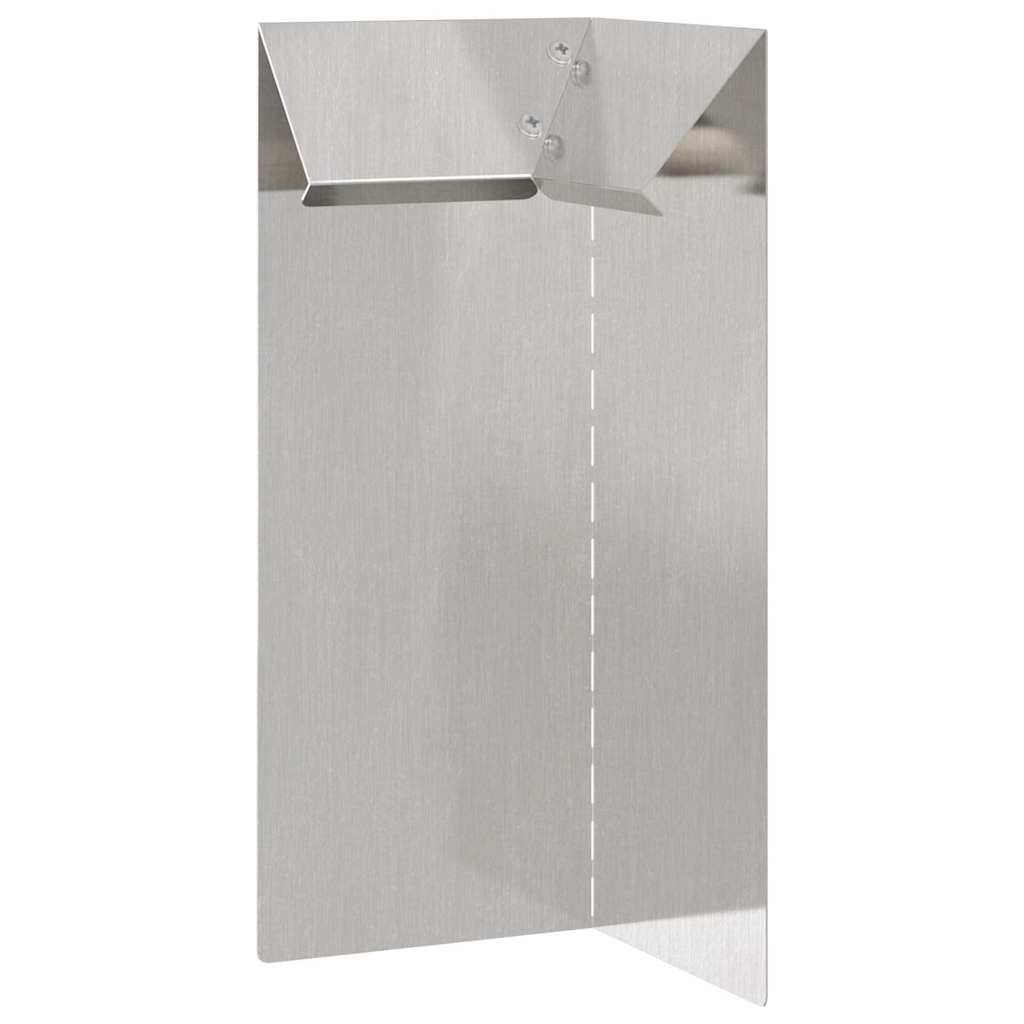 vidaXL Ogrodzenie ślimakowe 4 pcs Srebrny 10 x 10 x 25 cm