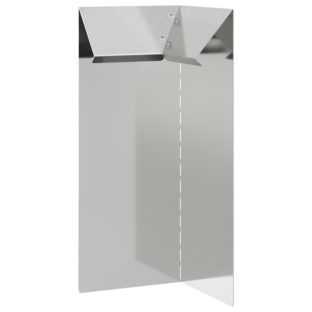 vidaXL Ogrodzenie ślimakowe Srebrny 10 x 10 x 25 cm Stal Galwanizowana