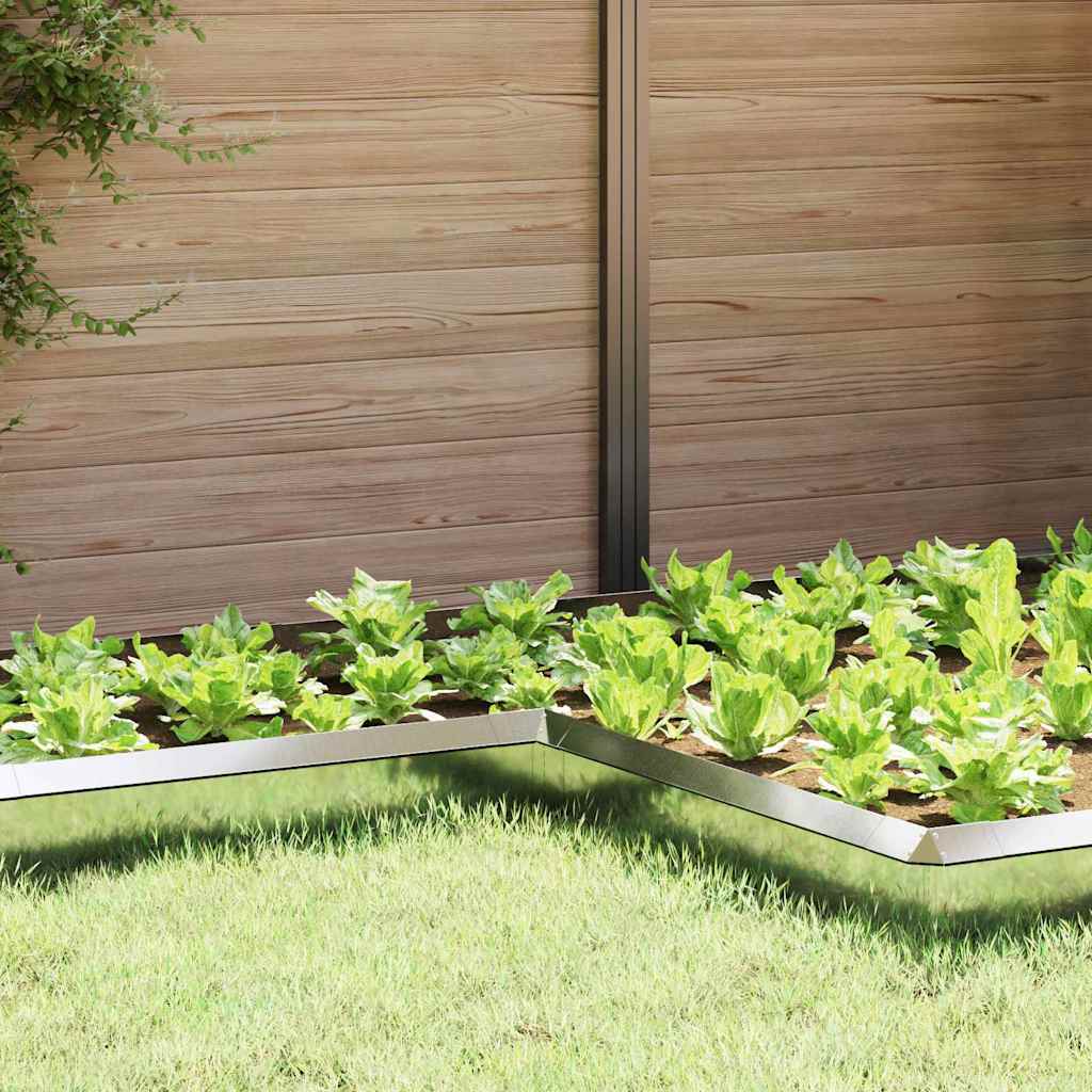 vidaXL Ogrodzenie ślimakowe 4 pcs Srebrny 10 x 10 x 25 cm