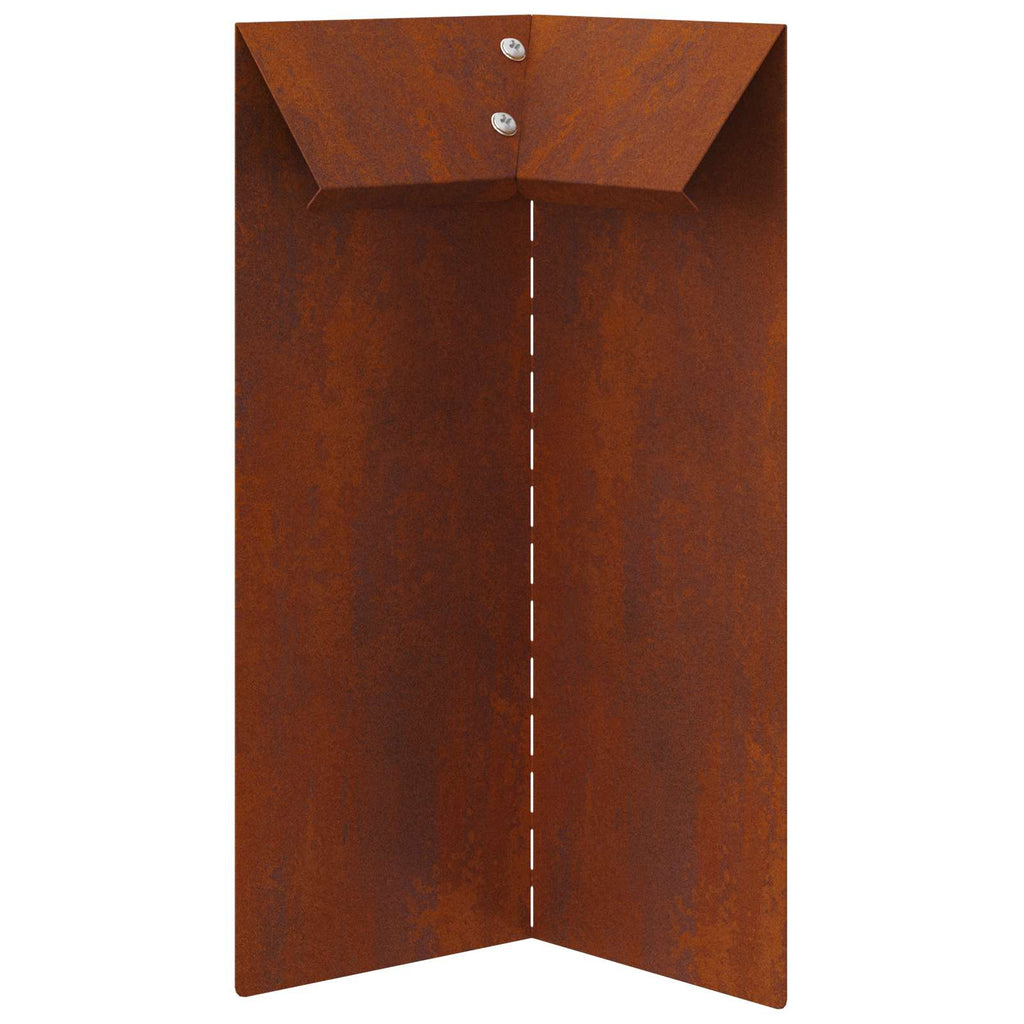 vidaXL Ogrodzenie ślimakowe 4 pcs Rdzawy 10 x 10 x 25 cm