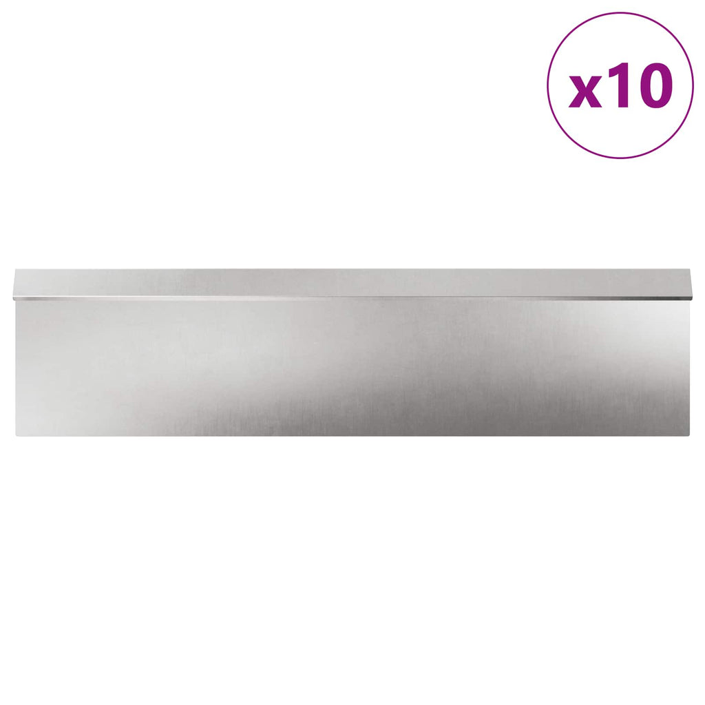 vidaXL Płoty ślimakowe 16 pcs Srebrny Stal nierdzewna
