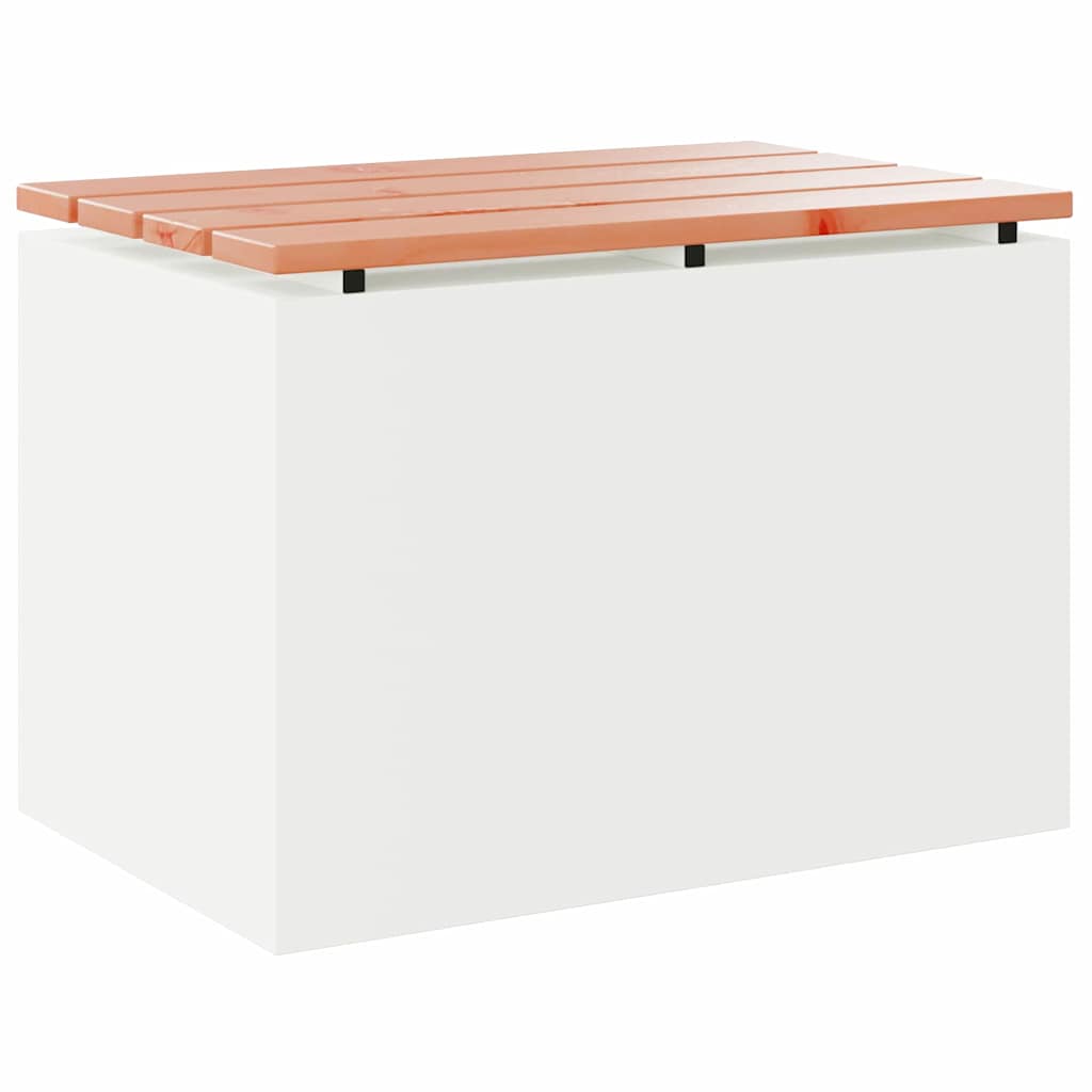 vidaXL Ławka ogrodowa Biały 60 x 40 x 43 cm Stal