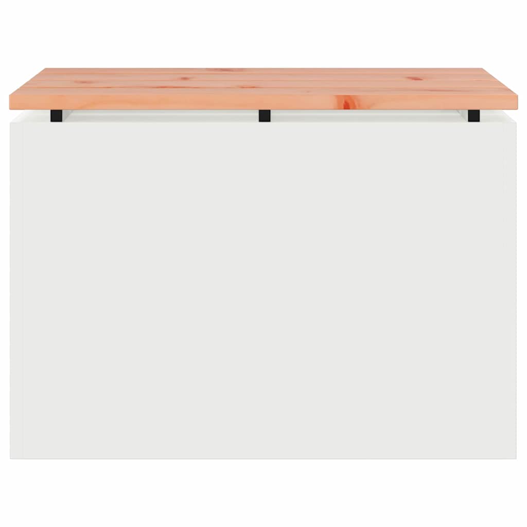 vidaXL Ławka ogrodowa Biały 60 x 40 x 43 cm Stal