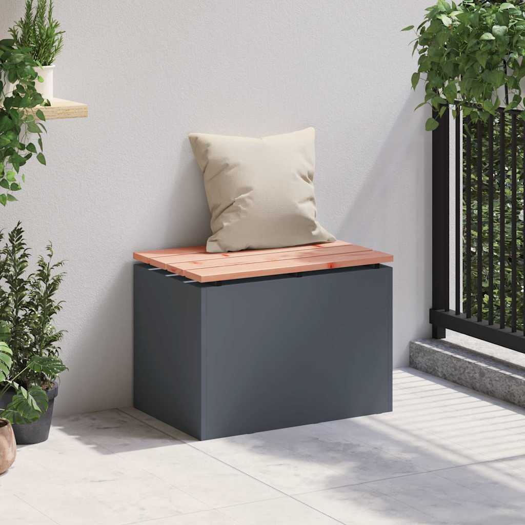 vidaXL Ławka ogrodowa 1-Liczba miejsc 60 x 40 x 43 cm Stal Antracyt