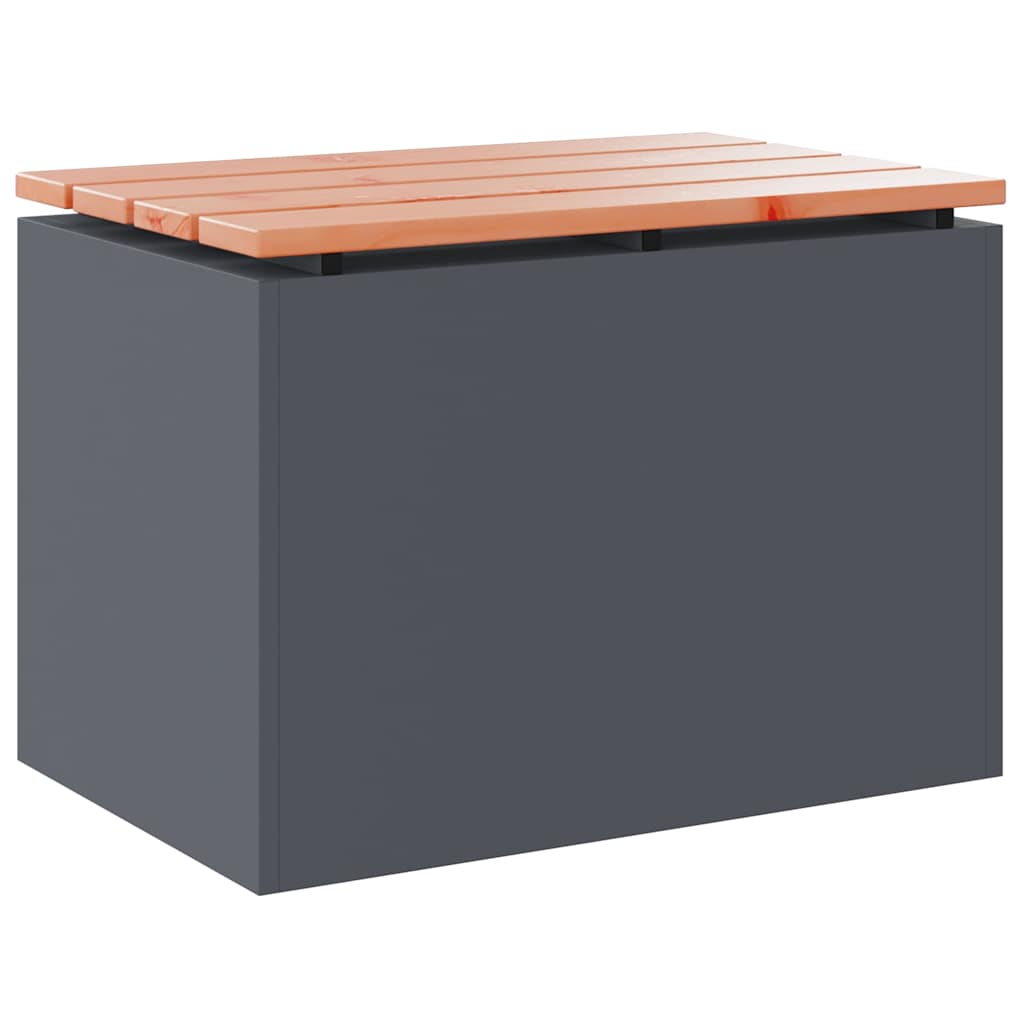 vidaXL Ławka ogrodowa 1-Liczba miejsc 60 x 40 x 43 cm Stal Antracyt